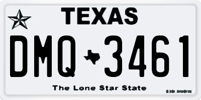 TX license plate DMQ3461