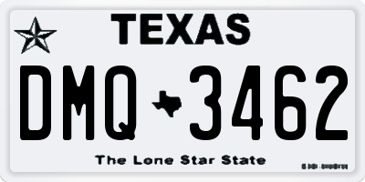 TX license plate DMQ3462