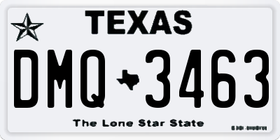 TX license plate DMQ3463