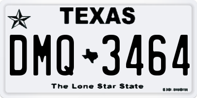 TX license plate DMQ3464