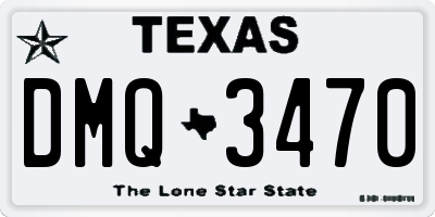 TX license plate DMQ3470