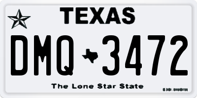 TX license plate DMQ3472