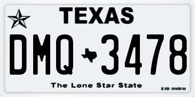TX license plate DMQ3478