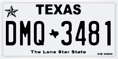 TX license plate DMQ3481
