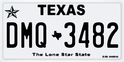 TX license plate DMQ3482
