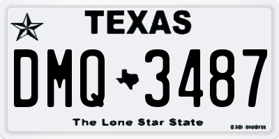TX license plate DMQ3487