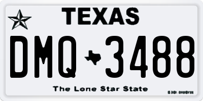 TX license plate DMQ3488