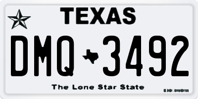 TX license plate DMQ3492