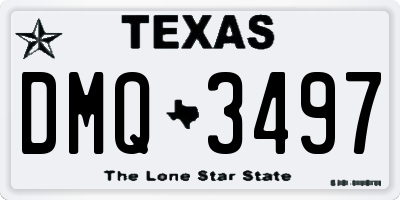 TX license plate DMQ3497