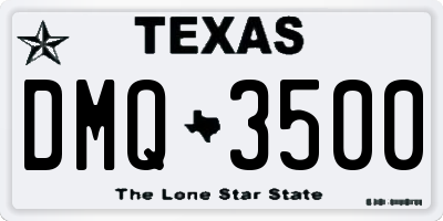 TX license plate DMQ3500