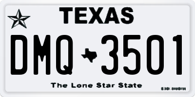 TX license plate DMQ3501