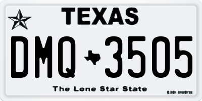 TX license plate DMQ3505