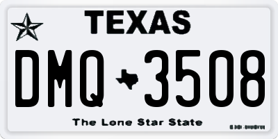 TX license plate DMQ3508