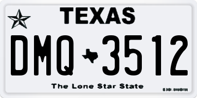 TX license plate DMQ3512