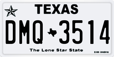TX license plate DMQ3514