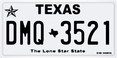 TX license plate DMQ3521