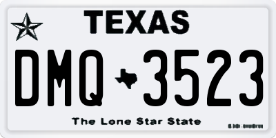 TX license plate DMQ3523
