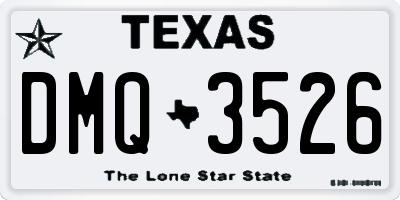 TX license plate DMQ3526