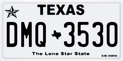 TX license plate DMQ3530