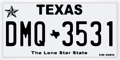 TX license plate DMQ3531