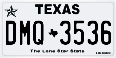TX license plate DMQ3536