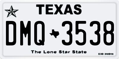 TX license plate DMQ3538