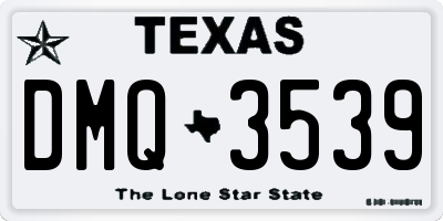 TX license plate DMQ3539