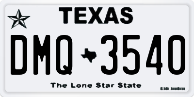 TX license plate DMQ3540