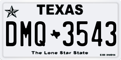TX license plate DMQ3543