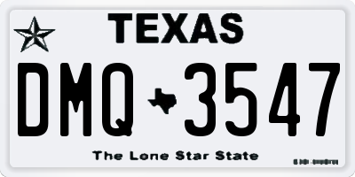 TX license plate DMQ3547