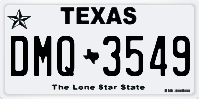 TX license plate DMQ3549