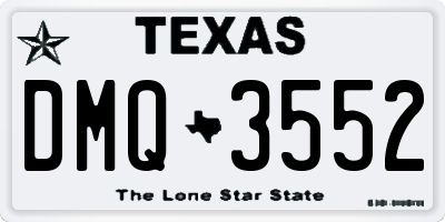 TX license plate DMQ3552