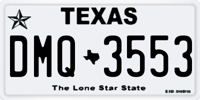 TX license plate DMQ3553
