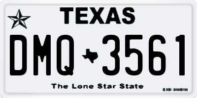 TX license plate DMQ3561