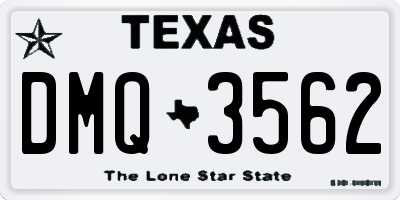 TX license plate DMQ3562