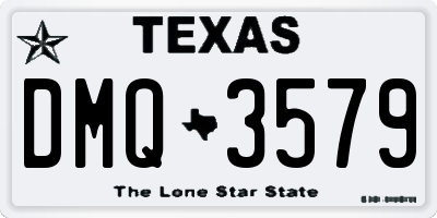 TX license plate DMQ3579
