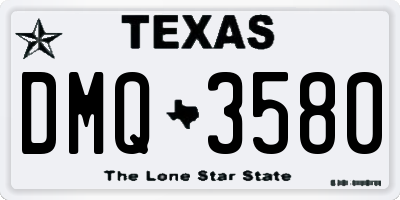 TX license plate DMQ3580