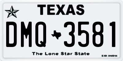 TX license plate DMQ3581