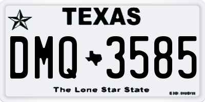 TX license plate DMQ3585