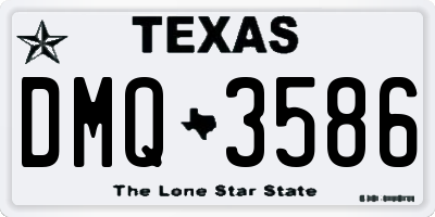 TX license plate DMQ3586