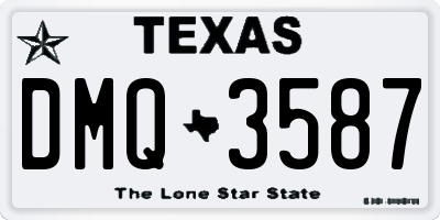 TX license plate DMQ3587
