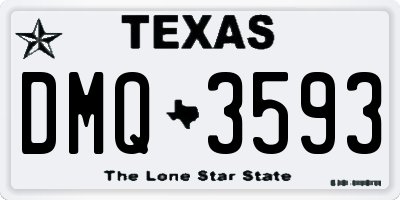 TX license plate DMQ3593
