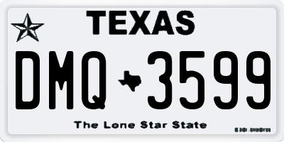 TX license plate DMQ3599