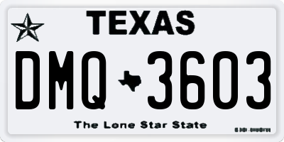 TX license plate DMQ3603