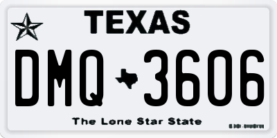 TX license plate DMQ3606