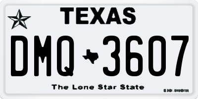 TX license plate DMQ3607