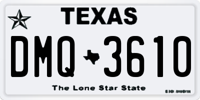 TX license plate DMQ3610