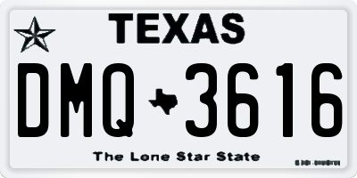 TX license plate DMQ3616
