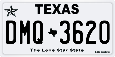 TX license plate DMQ3620