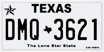 TX license plate DMQ3621